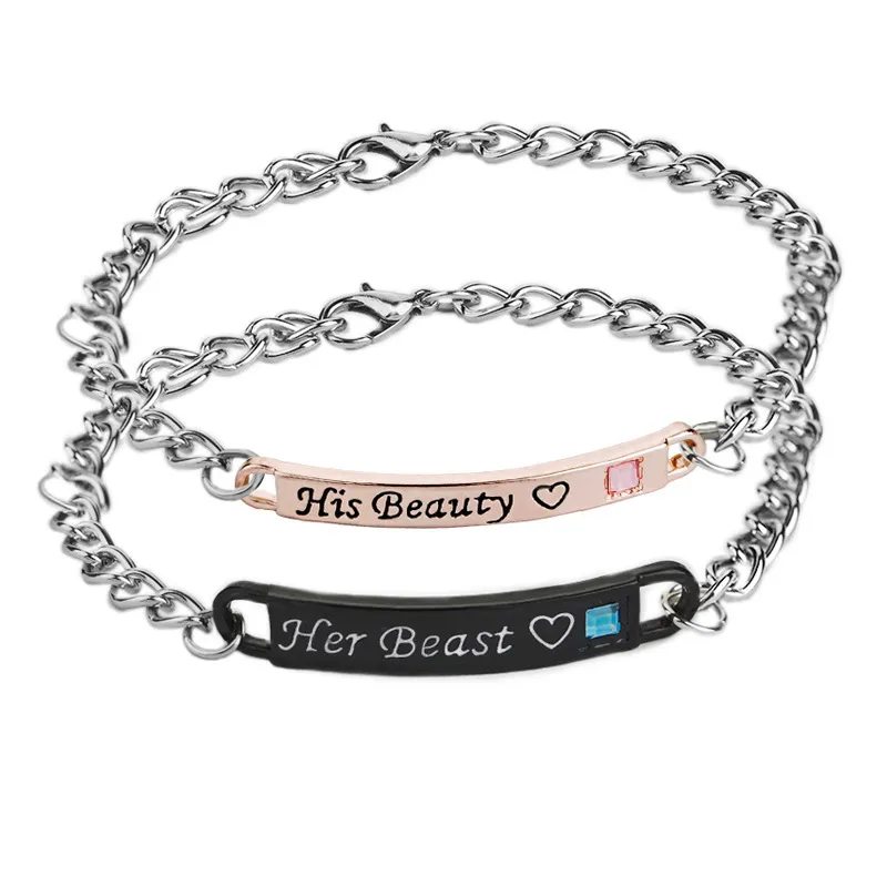 Nouveau style lettre diamante bracelet 