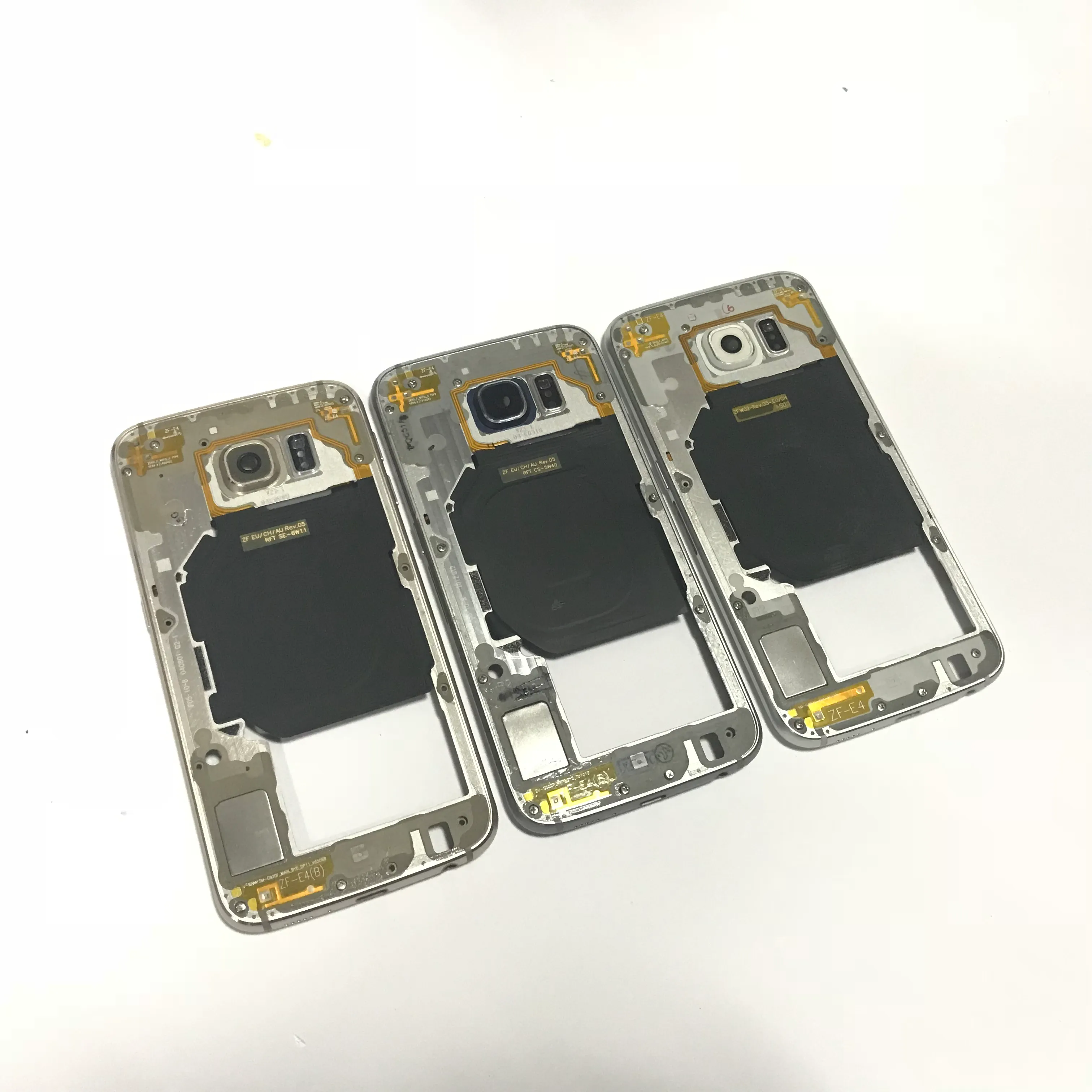 För Samsung Galaxy S6 G920A G920P G920F Högkvalitativ Middle Frame Bezel Bostadsbyte med sidoknapp