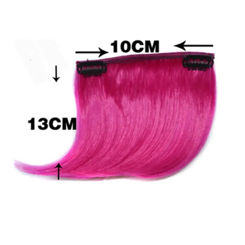 Bangs Ombre Color Fringe Clips Hair Bang Стиллинг на передней панели Наращивание наращивание волос Прямой Синтетический Шт.