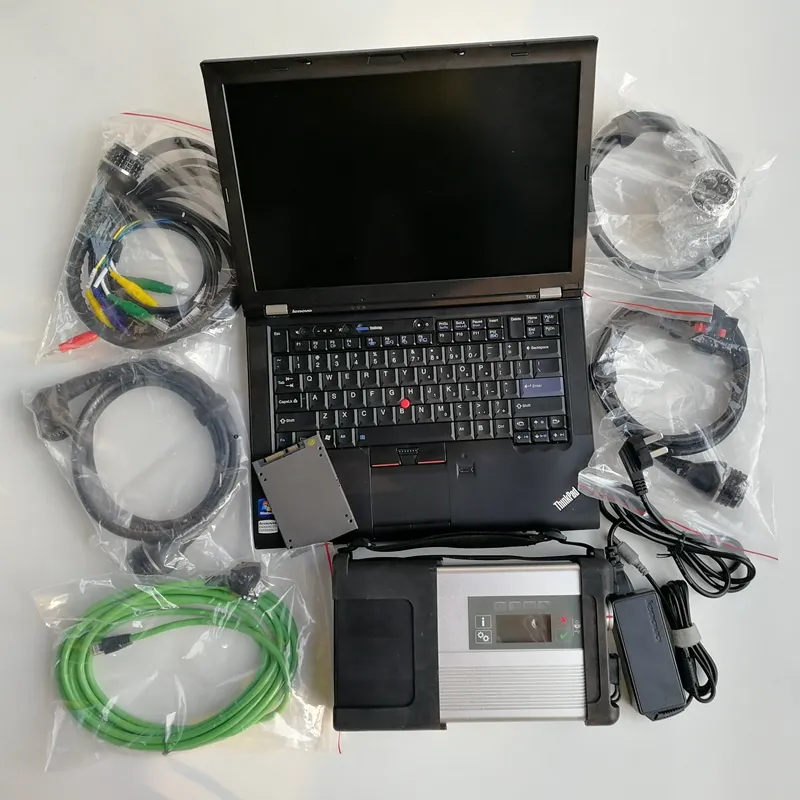 Auto Diagnostic Tool använde bärbara datorer T410 I7 4G MB Star C5 Compact 5 SD Connect 360 GB SSD V12.2023 S0ft-Ware Senaste