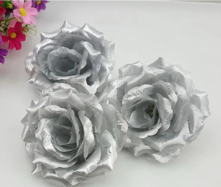 Gold Artificial Silk Rose Heads 10 Cm Wholesale... From Feida98, $22.62 ...