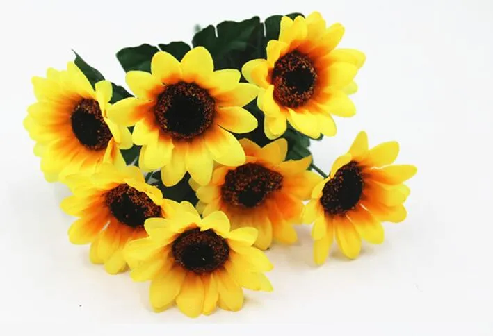 Wedding background sunflower decoration prop simulation flower 7 small sunflower sunflower