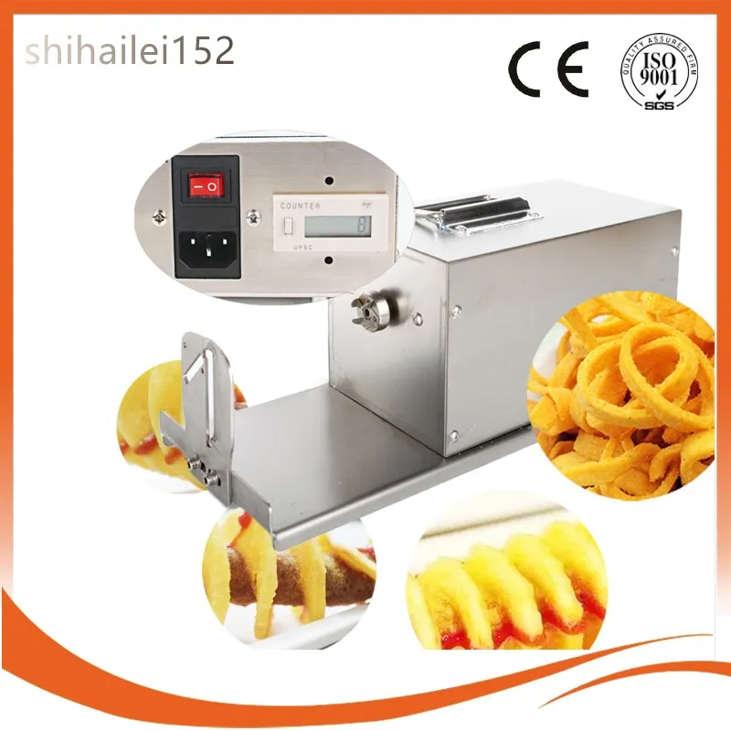 2018 Gratis verzending Groente Peeling Machine itop Elektrische Aardappel Twister Tornado Slicer Automatische Snijmachine Spiraal Aardappel Snijden Mac