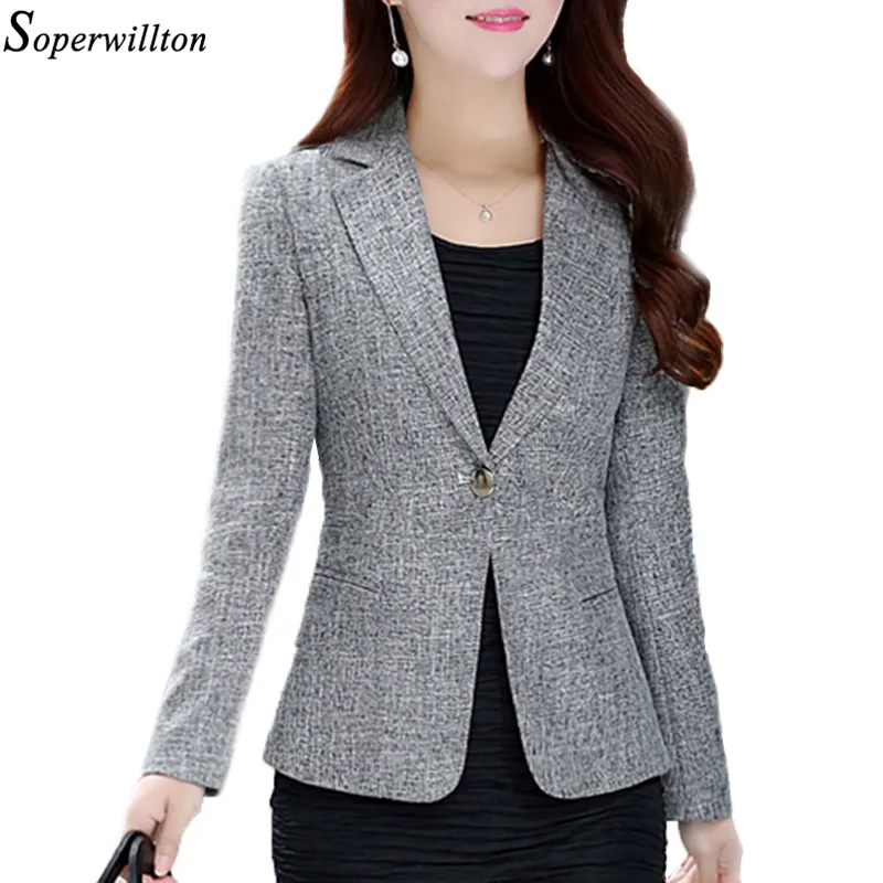 Women's Blazer Jacket Single Button, Slim Fit Office Blazer Shop Now!