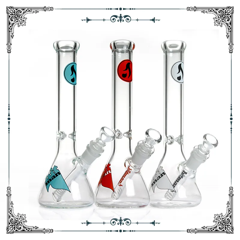 Wholesale cheap Hitman glass beaker water bong 10 inch glass smoking water pipe ice catcher cool bongs glass hookah cheap bong free shipping