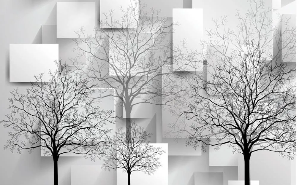 Пользовательские фото обои КТВ оригинальный абстрактный дерево мода 3D TV фон стены обои настенная живопись для гостиной