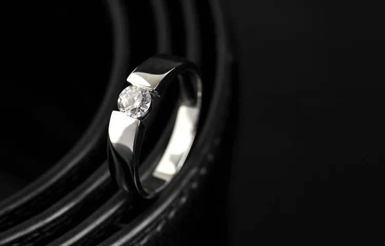 Choucong, joyería genuina para hombre, anillo de boda de compromiso de Plata de Ley 925 con diamante solitario hecho a mano para hombre