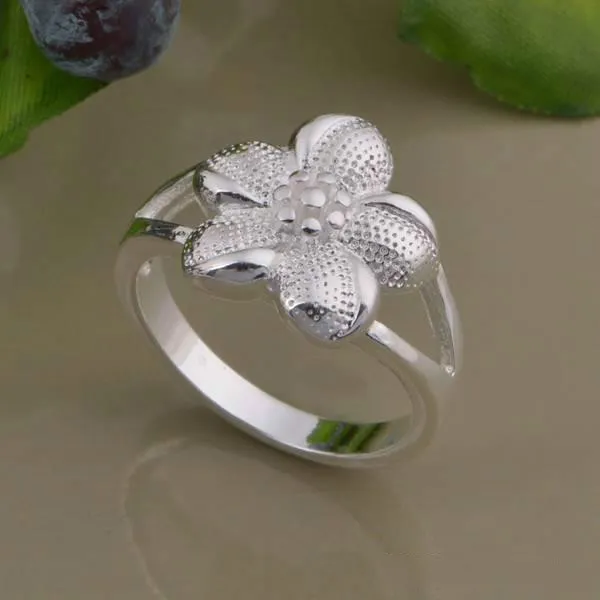 Mixed style 925 Sterling silver flower finger ring fashion jewelry new design Christmas gift for women 