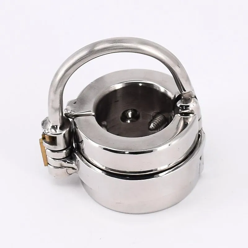 Mens Penis Ball Locking Devices Male Spiked Ball Stretcher Stainless Steel Bondage Metal Cock And Scrotum Rings Sex Toys2450022