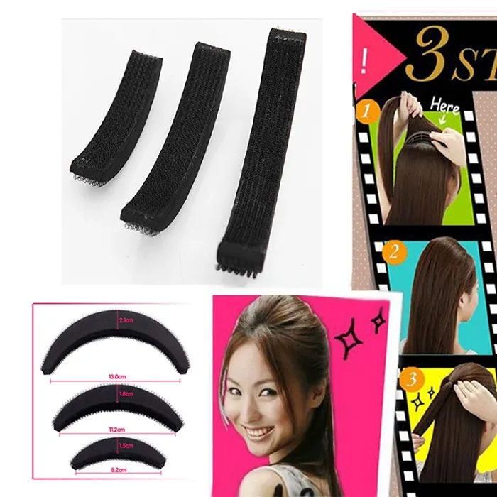 3 pezzi/set adesivo creatore di capelli soffici per ragazza Accessori per capelli supporto per copricapo panino Pasta radice capelli dispositivo aumentato