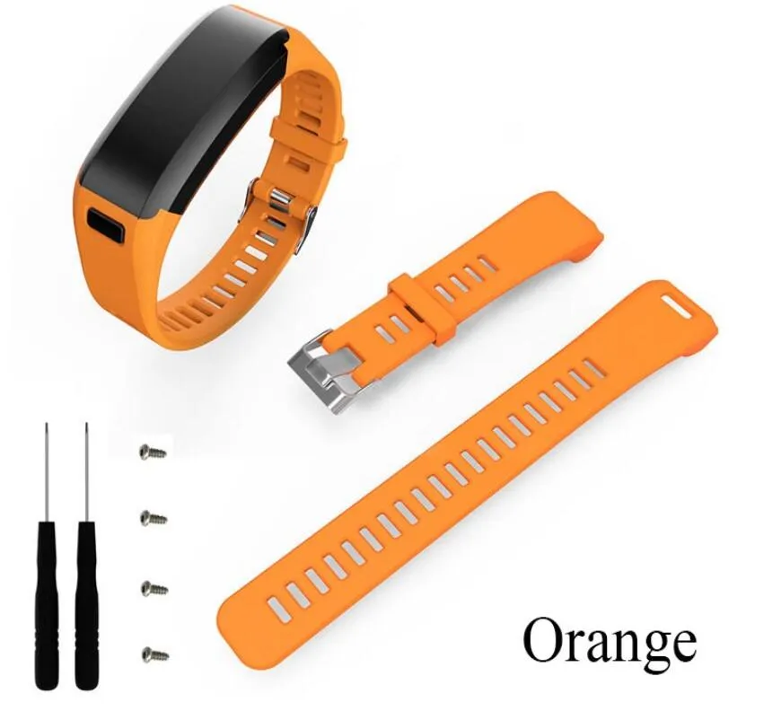 Bracelet de rechange en Silicone souple pour montre intelligente Garmin vivosmart HR, avec outils à vis 1734010