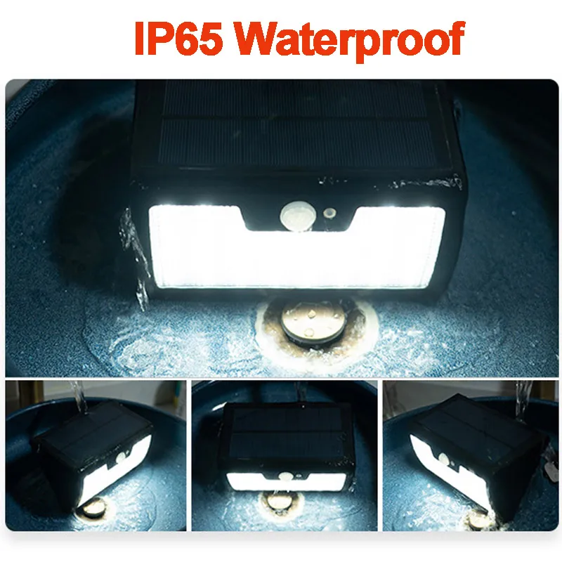 LED Solar Lamp 40LED 800LM IP65 Waterproof 6 modes Motion Sensor Security Light with Remote Control