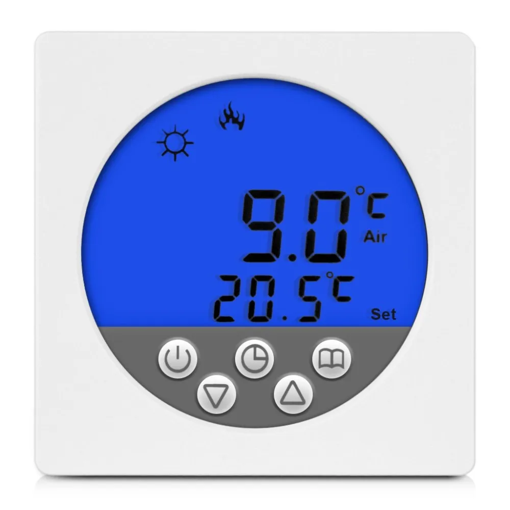 Freeshipping Gorąca Sprzedaż Wysokiej Jakości Dokładnie Ogrzewanie podłogowe / System ogrzewania Wody Smart LCD Wyświetlacz Programowalny termostat pokojowy