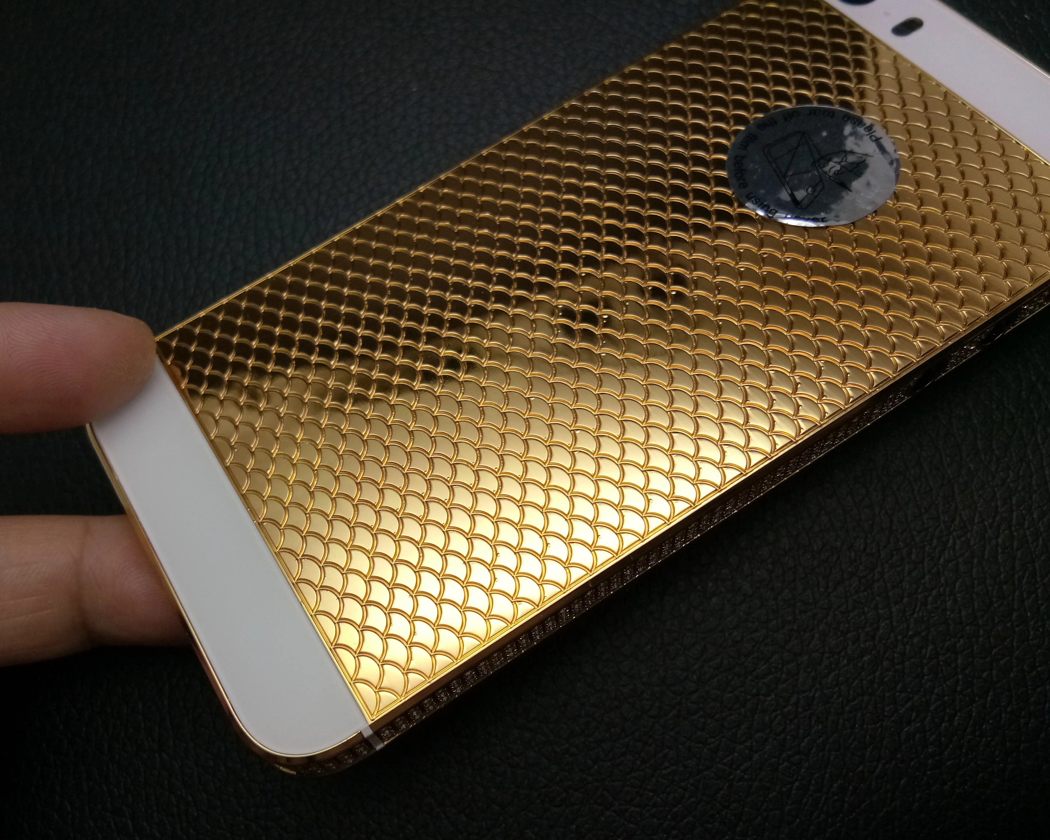 Luxury 24K Gold Diamond Back Housing Replacement for iPhone