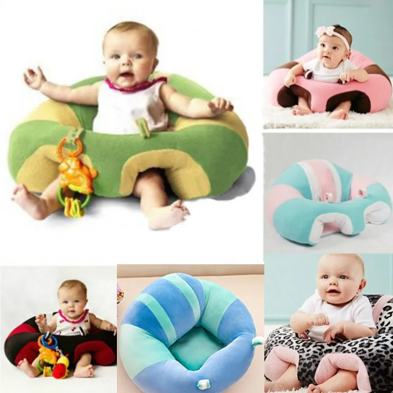 Noworodki Krzesła jadalne Przenośne Pomocnictwo Niemowlę Miękkie Siedziba Pluszowe Siedzenia Samochodowe Poduszki Poduszki Cartoon Baby Seats Sofa 15 Kolory C3683