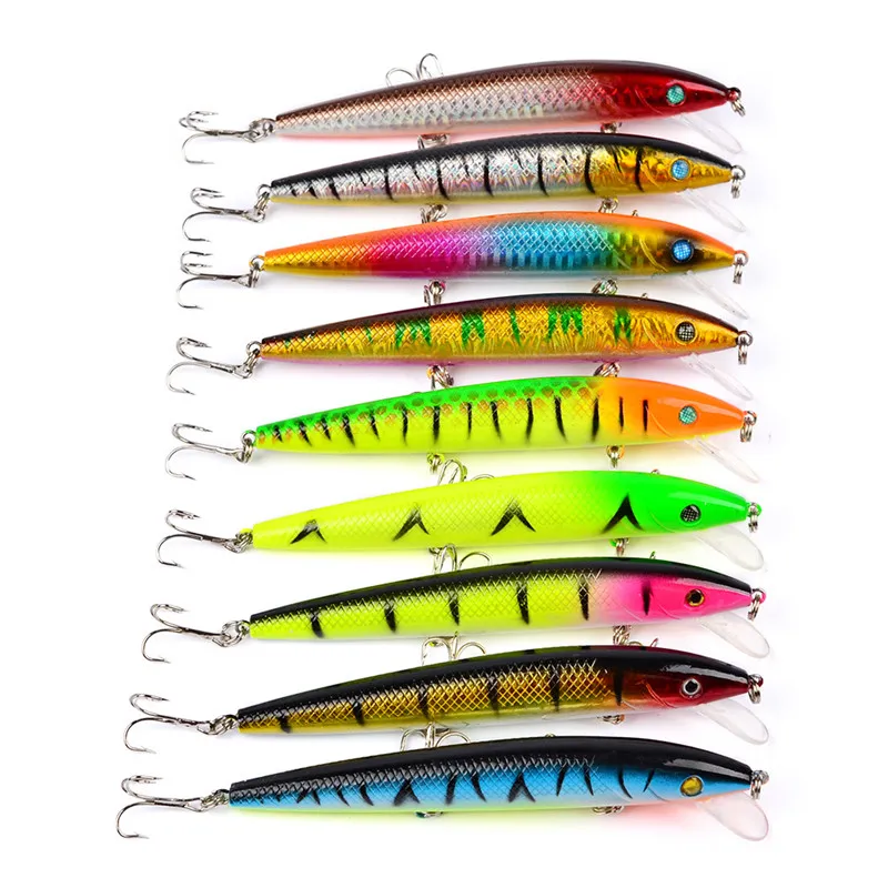 Hot Fly Fishing ABS Plastikowy Minnow Wobler Isca Artificial Lure 12cm 13.8g Big gry Crankbaits