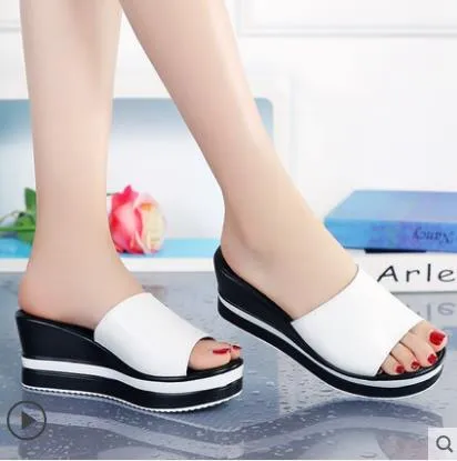 Donne di immobilier ciabatte zoccoli sandali con zeppa giardino scarpe fatte a mano artificiale pearl colore pantofole gelatina sandali casuali