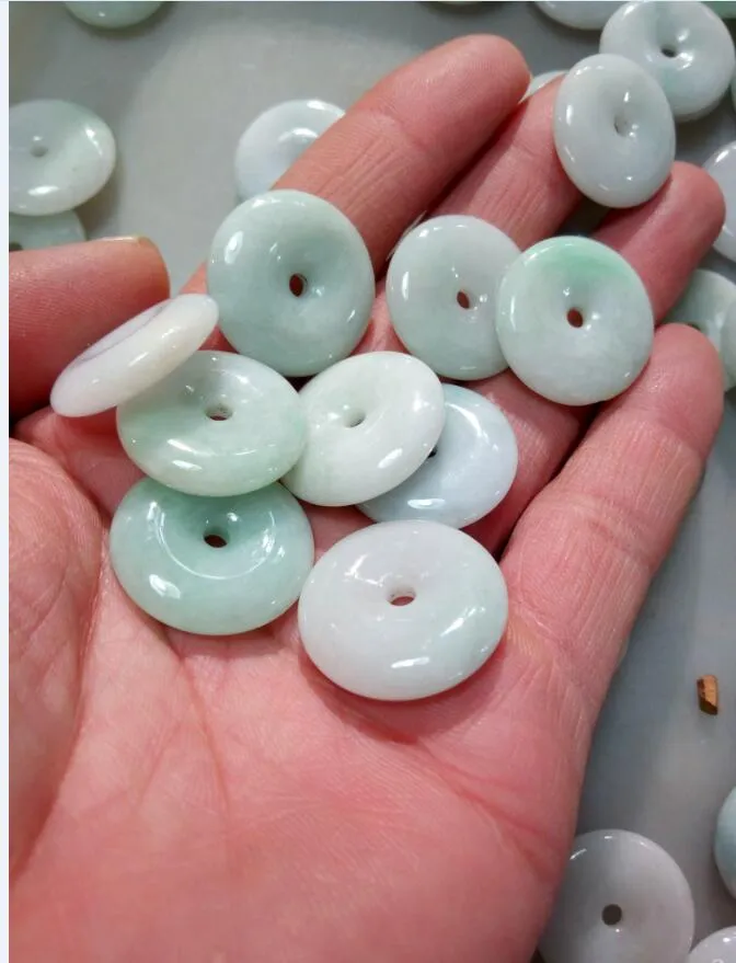 Myanmar Jadeite Jade A Goods Safe Diameter 24 mm Gratis verzending C5