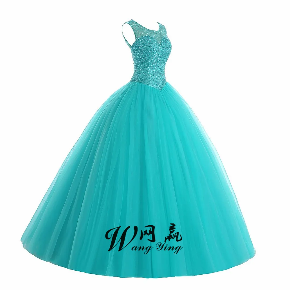 Ruby Bridal Vestidos de Fiesta Blue Czarowna Zroszona Suknia Balowa Quinceanera Dresses Powrót Hole Sweet 16 Dresses Party Suknia