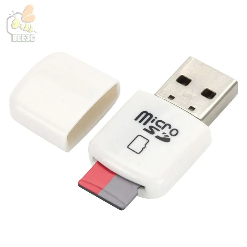 Toptan USB 2.0 Mikro SD T-Flash TF Hafıza Kartı Okuyucu 300 adet / grup DHL