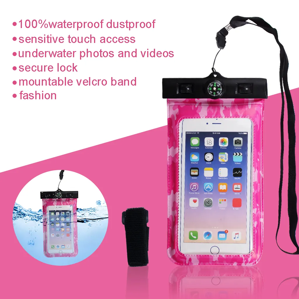 Universal Waterproof Case for Outdoor Activities Best Water Proof Dustproof Anti-oil Case for iPhone X/8/7plus/6s Samsung Etc Smart Phone