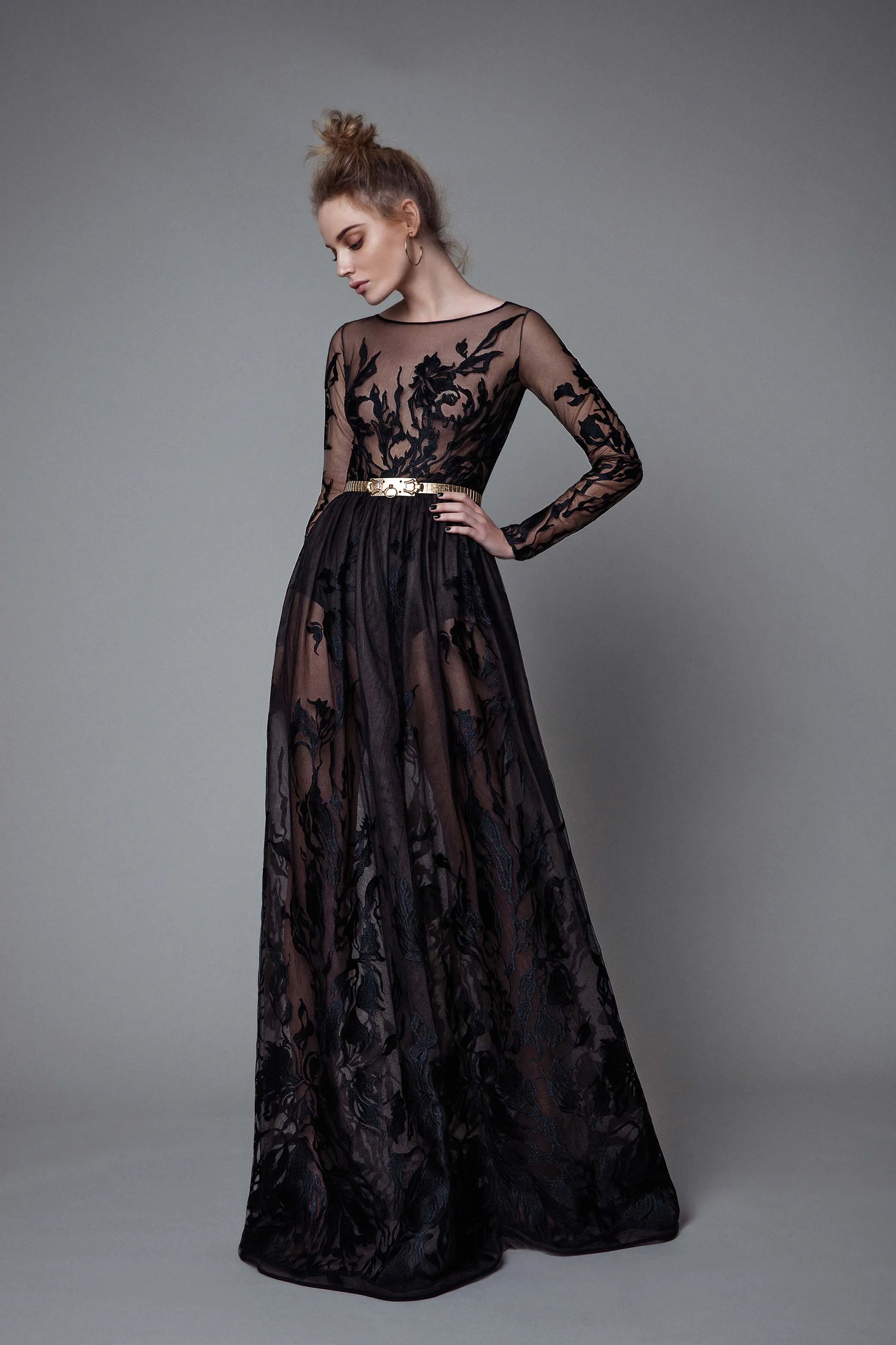 berta evening dresses Berta Evening Dresses Long Sleeve Backless Illusion... From Dressvip,  $139.25