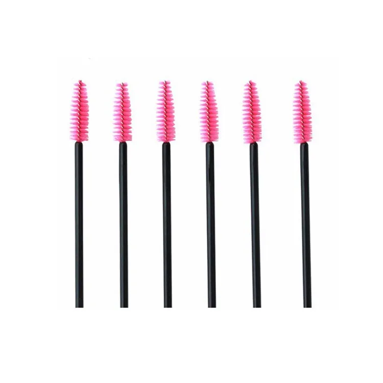 Brosse à cils à cils jetables uniques Pinceaux à mascara Applicator Wand Brush noir jaune bleu rose rose rouge DHL gratuit