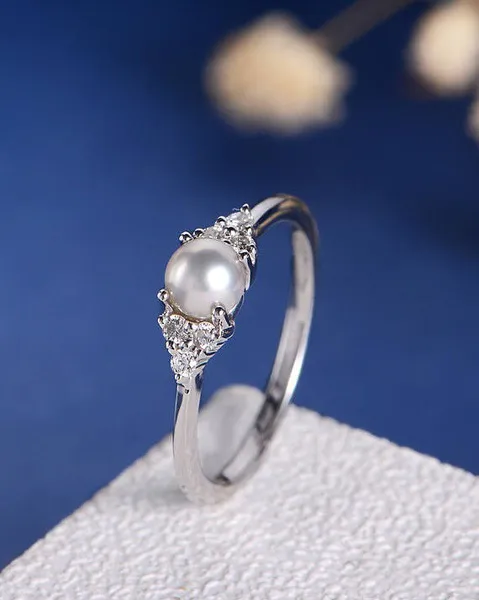 Anillo de 2025 compromiso de perla