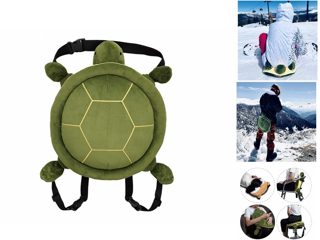 Equipo de protección, ajuste de la cadera, trasero, rodilla, coxis, almohadilla de protección, linda forma de tortuga para esquiar, patinar, patinar en snowboard