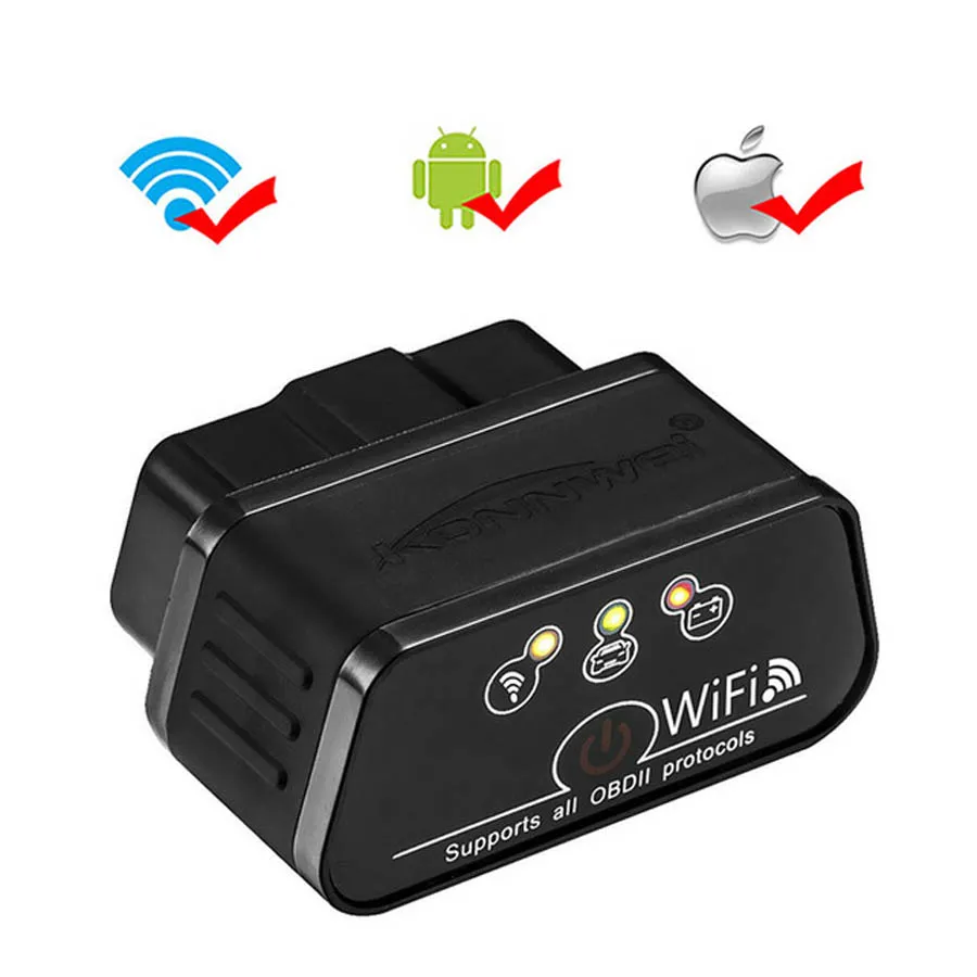 EML327 OBD2 Wifi V 1.5 Scanner Diagnostico Automatico ODB 2 Autoscanner  Konnwei KW903 ELM 327 Adattatore Wi Fi OBD2 IPhone Android Da 14,58 €
