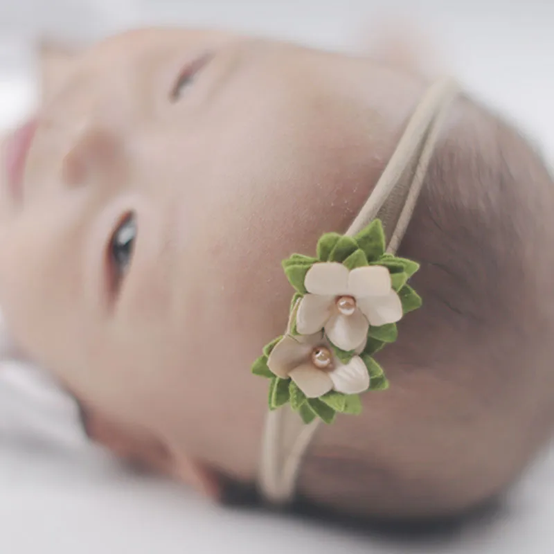 3st/Set Baby Flower -pannband Hårband Elastiskt band Fashion Hair Accessories for Kids Babys Drop Ship 120001