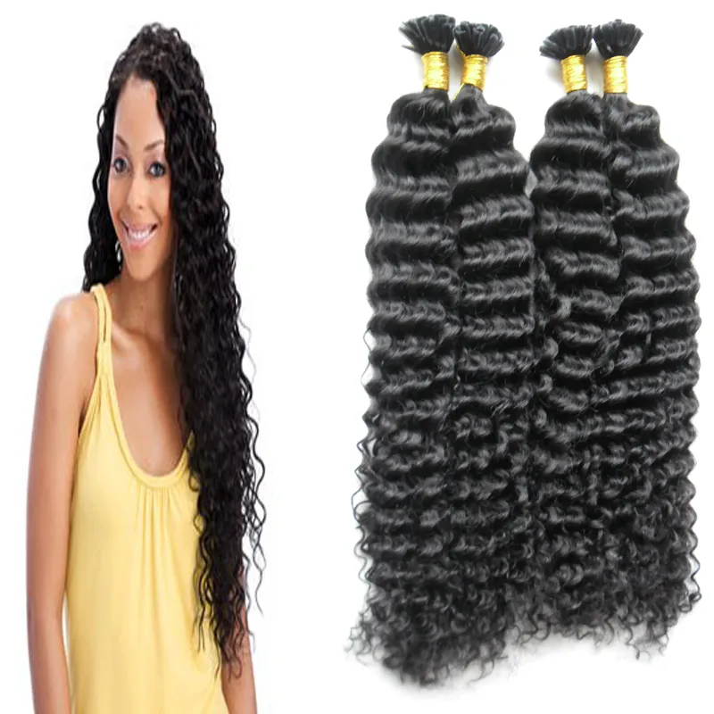 200G Brazilian Remy Peruvian Curly Hair Bundles U Tip Extension Deep Curly Pre Bonded Virgin Keratin Available In 10 26 Inches From Lyh150132 58.8 DHgate.Com