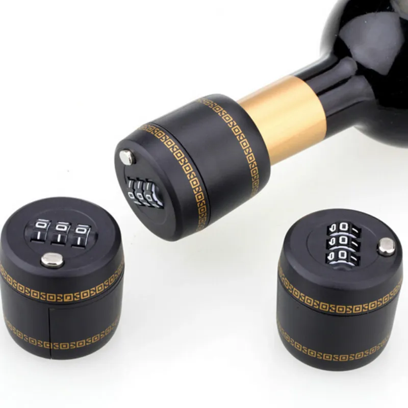 Plastic Bottle Password Lock Combination Lock Wine Stopper Vacuüm Plug Apparaat Fechadura Picks Candados Professionele Sloten