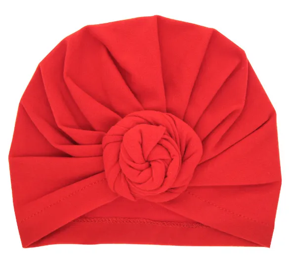 Baby topp knut turban rose hatt småbarn mjuk turban vintage stil retro hårtillbehör flickor pojkar huvud wrap lc6976249925