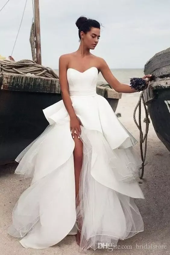Vintage Princess Tulle Empire Beach Wedding White Bridal Shower Dress With Corset Top And Sweetheart Tiered Skirt Affordable Bridal Gown From Babynice666 130.78 DHgate.Com