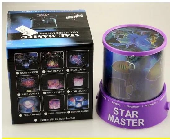 Star projector lamp roterende muziek LED ster Iraakse projector kleurrijk nachtlampje slaaplamp creatieve geschenken