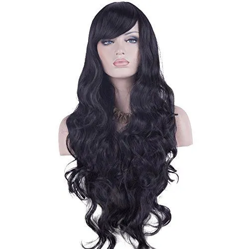 32 "perruques de Cosplay longues cheveux bouclés résistant à la chaleur de cheveux de perruque pour Wome