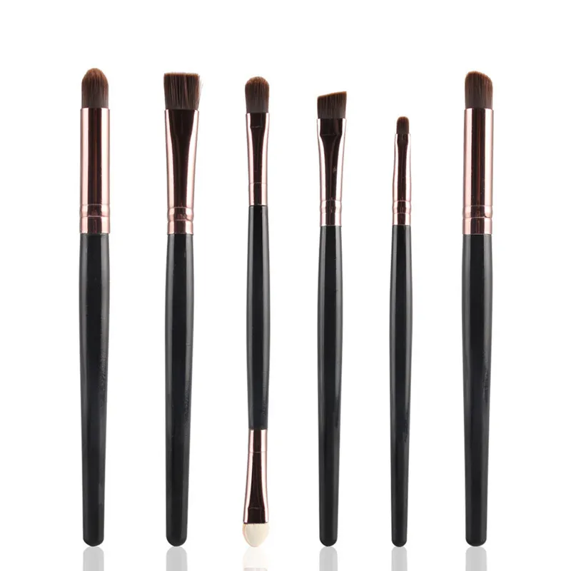 6st / set 2018 Nya ögonmakeupborstar Ställ in professionell sminkborstar Ögonskugga Nosborste Sponge Brush Concealer Makeup Brush