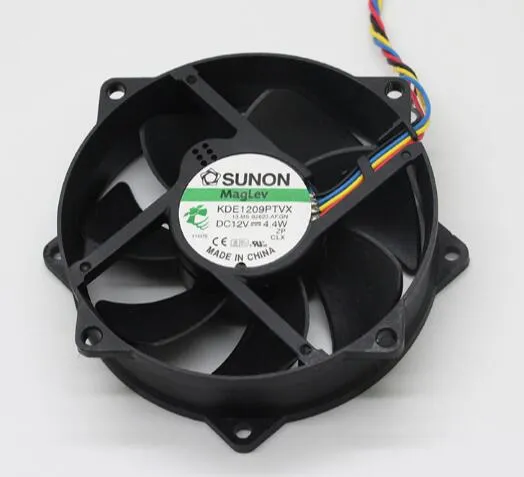 New SUNON 9cm 9025 KDE1209PTVX 12V 4.4W Circular 4 Wire Maglev Fan