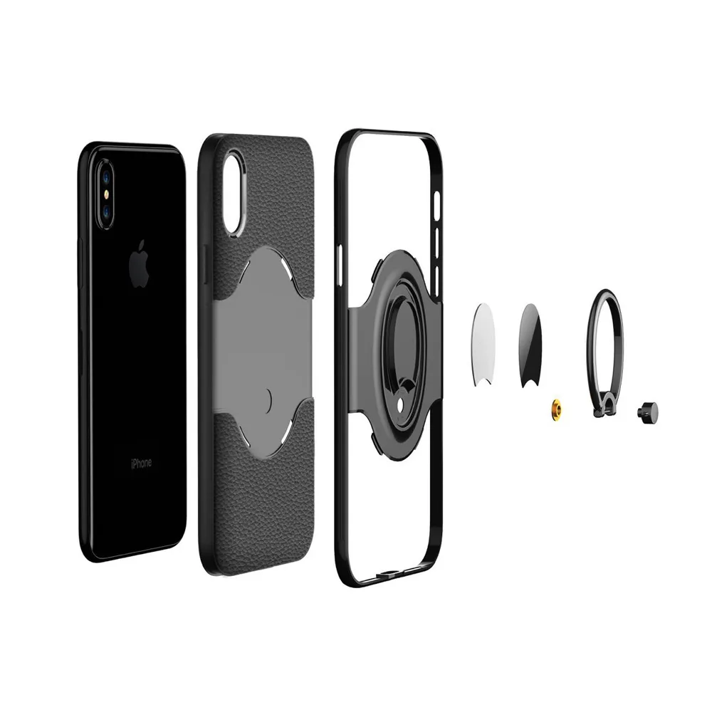 Телефон Case для iPhone X Case Kickstand палец кольцо магнитные держатели для iPhone 8 7 6 Case ТПУ PC ультра тонкий задняя крышка