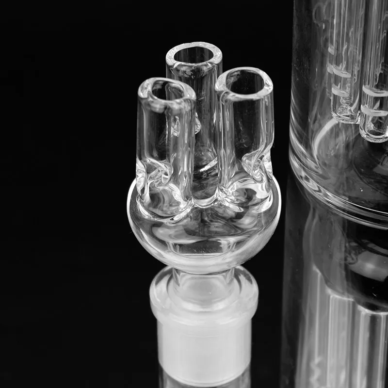 Glas Revolver Bowl för Somking Glass Bong Tillbehör 14mm / 18mm Man Joint 3 Arms Taster Bowl