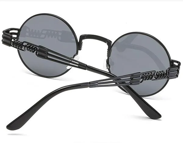 Optical Round Metal Sunglasses Steampunk Men Women Fashion Glasses Brand Designer Retro Vintage Sunglasses UV400