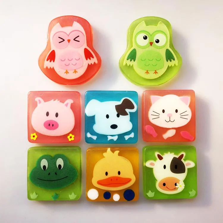 New arrival Cute Creative Cartoon Animal Bath Body Works Silicone Portable hand soap 12 styles 100g skin care for children in stock