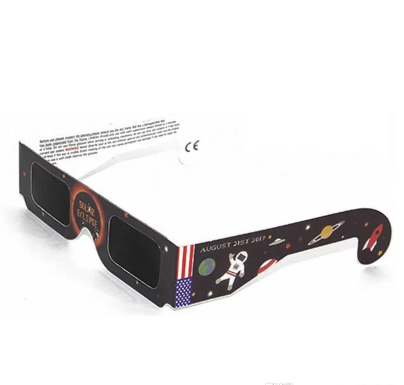 2017 USA Solar Eclipse Glasses Paper Solar Glass Viewing Eyeglasses 8月21日DHL Fast 6727949のときにあなたの目を安全に保護する