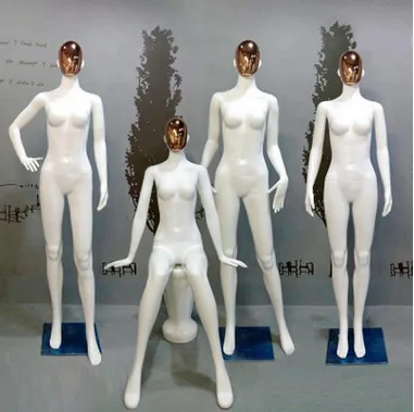 Ny varm försäljning full kropp glasfiber kvinnlig mannequin bästa kvalitet glans vit modell gjord i Kina