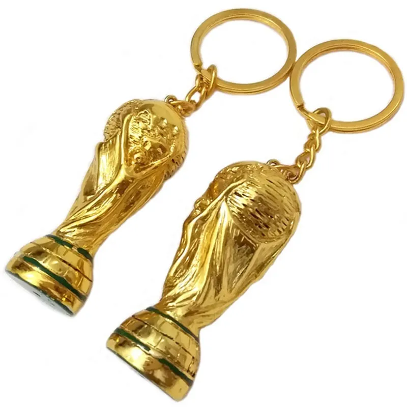 European Champions Cup Hercules Soccer Keychains Gold Metal Ring For Fans Of Russia World Cup