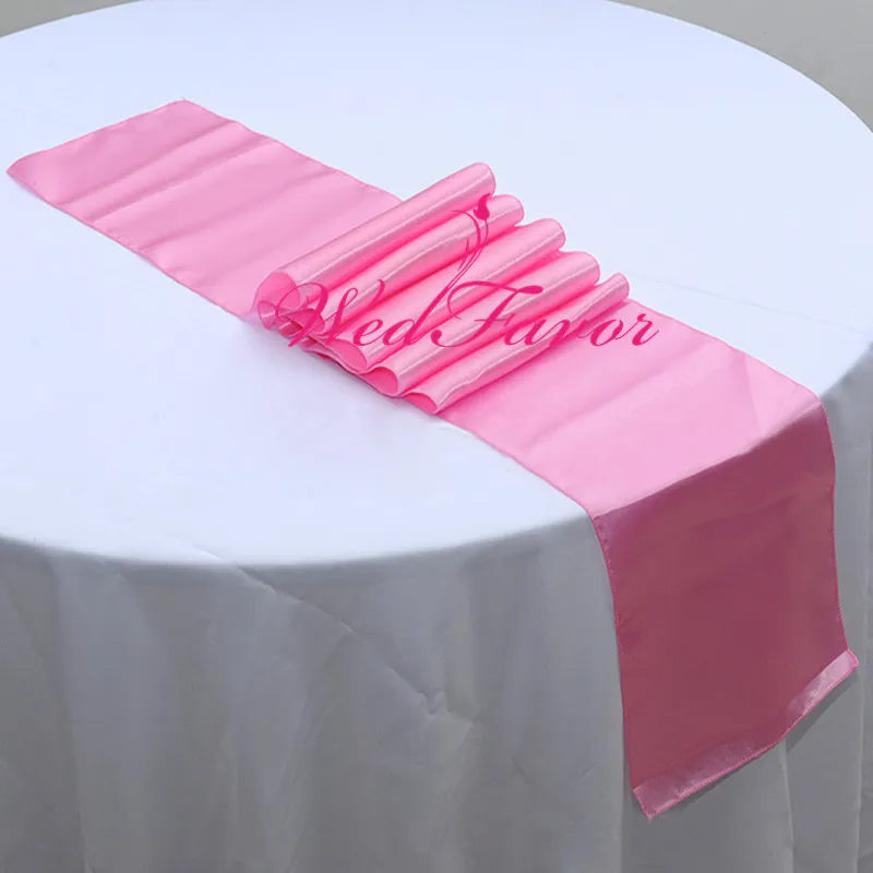 30 X 275cm Burgundy Cheap Satin Maroon Table Runners For Hotel Banquet