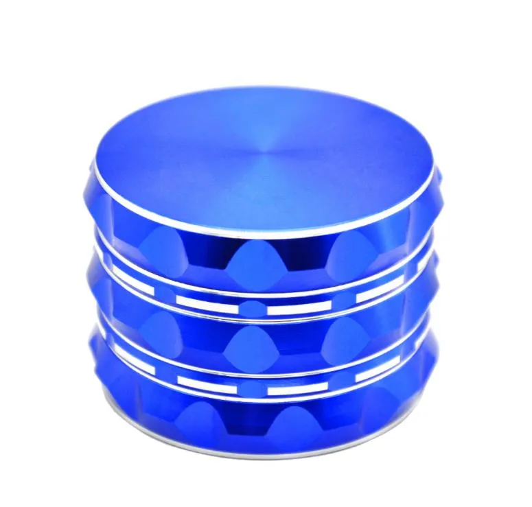 O novo azul azul diâmetro 60mm material de liga de alumínio 4 camada de metal cortador de fumaça moedor de fumaça.