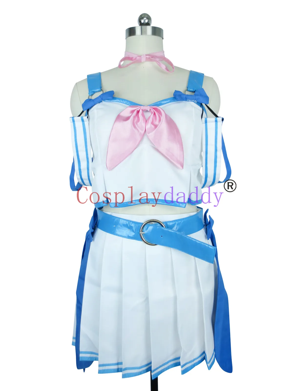 Aoi Matsuri Cosplay Costume Tropical KISS H008, Polyester Blend, Blue