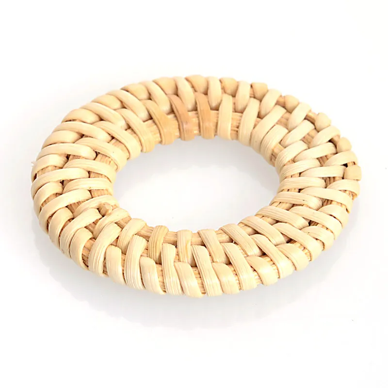 20 adet / torba (Tasarımları Seçin) Takı Bulguları DIY Takı Yapımı 45mm Rattan Donut Charm Çeşitli Şekiller Bezemeler Küpe